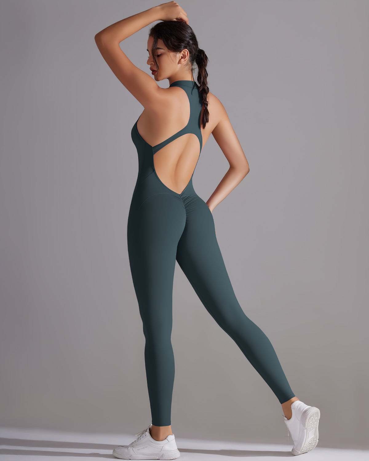 Coralie Seamless Scrunch Jumpsuit - Wood Green