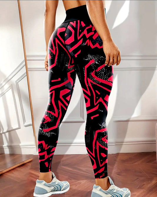 Crimson Pulse Leggings