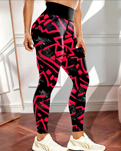 Crimson Pulse Leggings