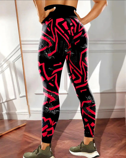 Crimson Pulse Leggings