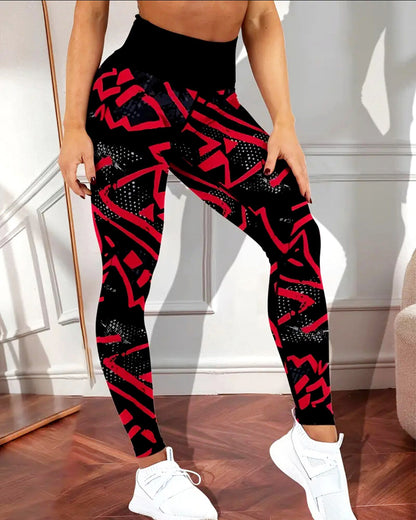 Crimson Pulse Leggings