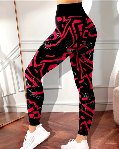 Crimson Pulse Leggings