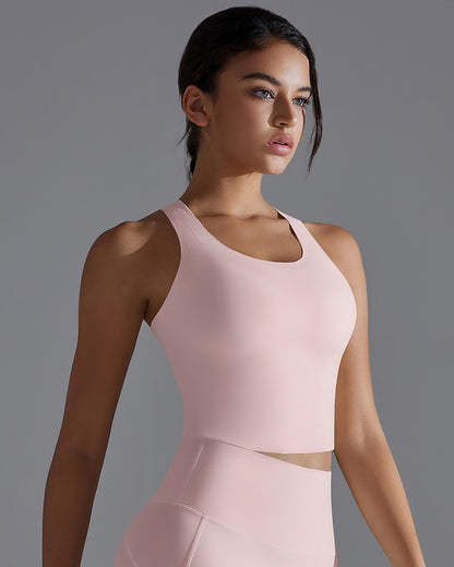 Delphine Crop Top - Blush Pink