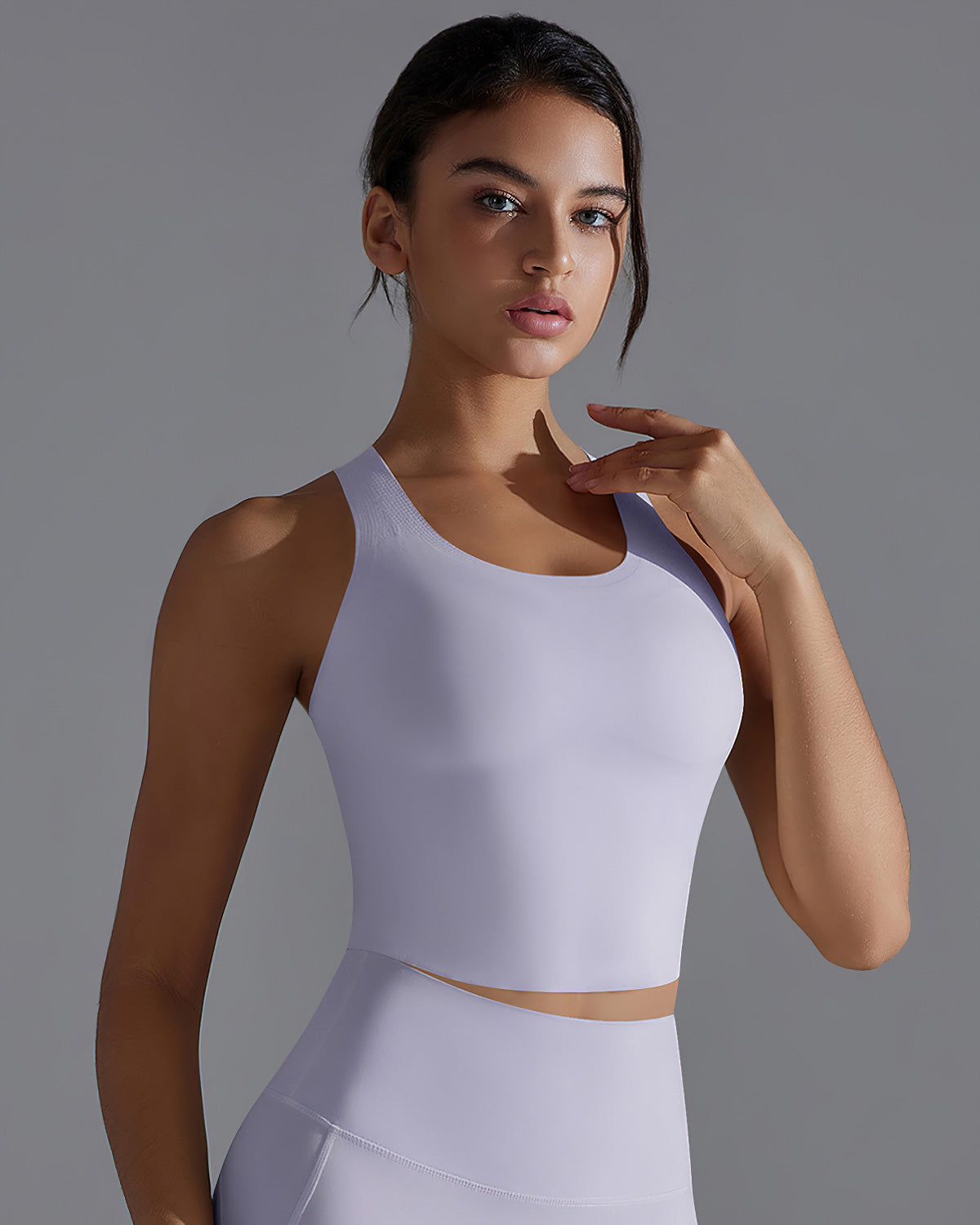 Delphine Crop Top - Misty Lilac