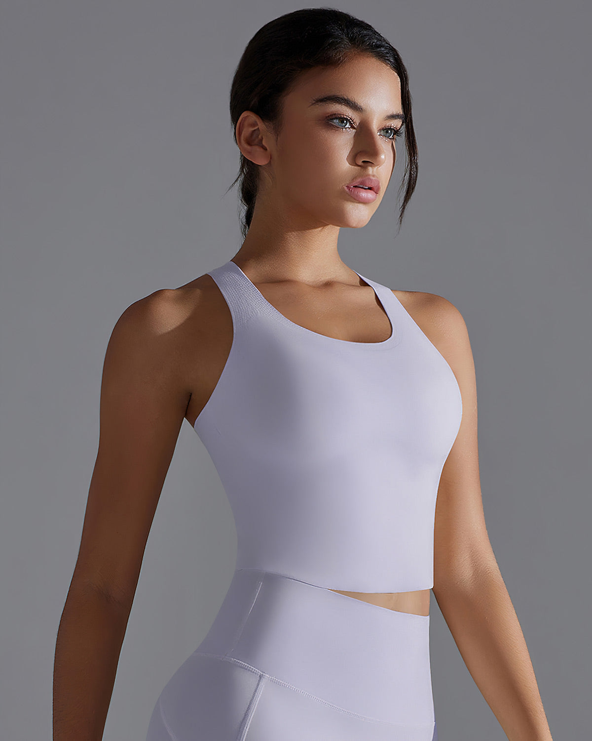 Delphine Crop Top - Misty Lilac