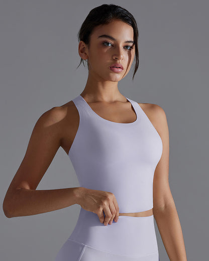 Delphine Crop Top - Misty Lilac