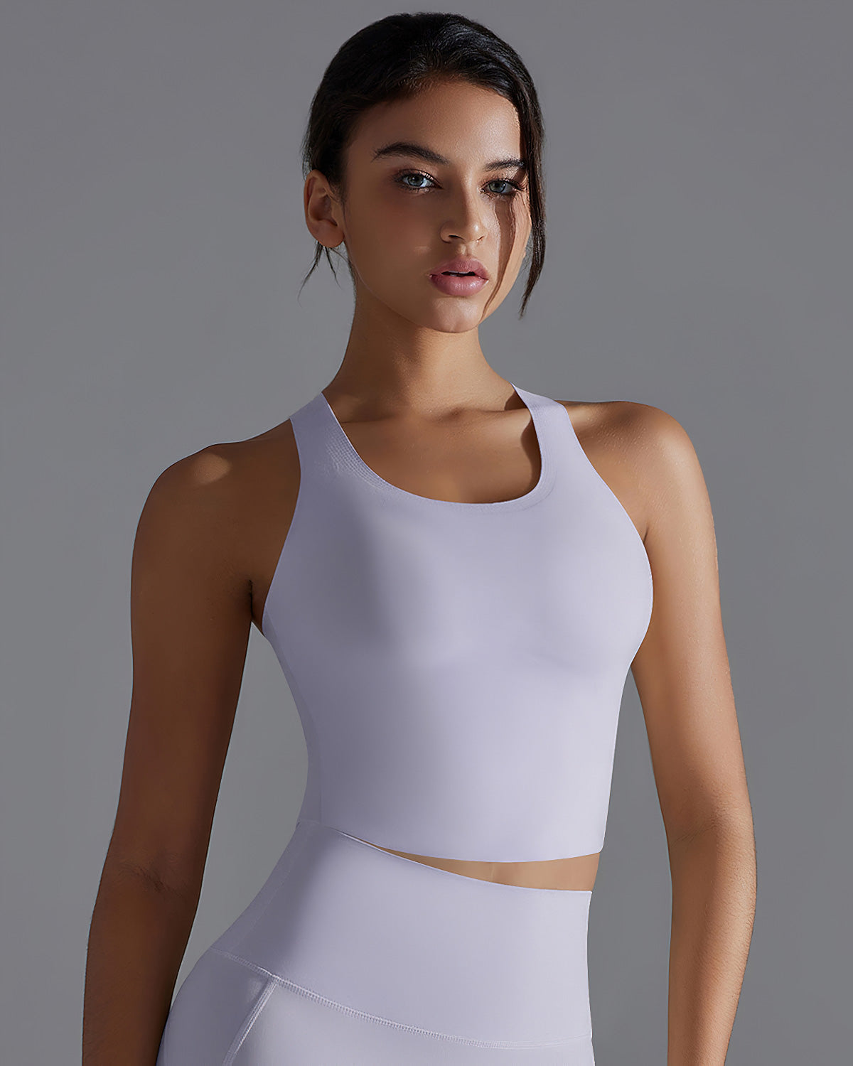 Delphine Crop Top - Misty Lilac