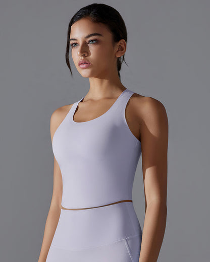 Delphine Crop Top - Misty Lilac