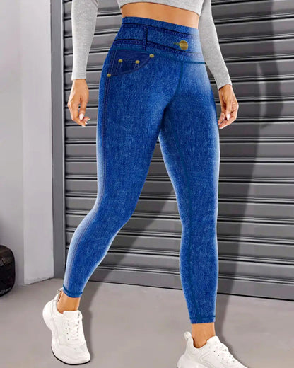 Denim Delight Leggings - Indigo