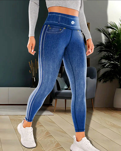 Denim Delight Leggings - Sidezip