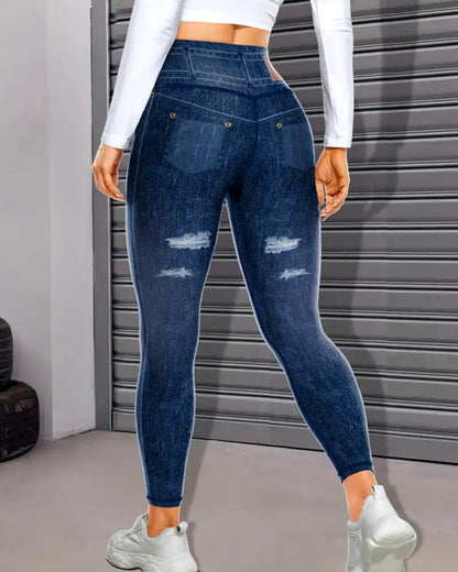 Denim Delight Leggings - Vintage