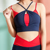 Eleanor Sports Bra - Blue & Red