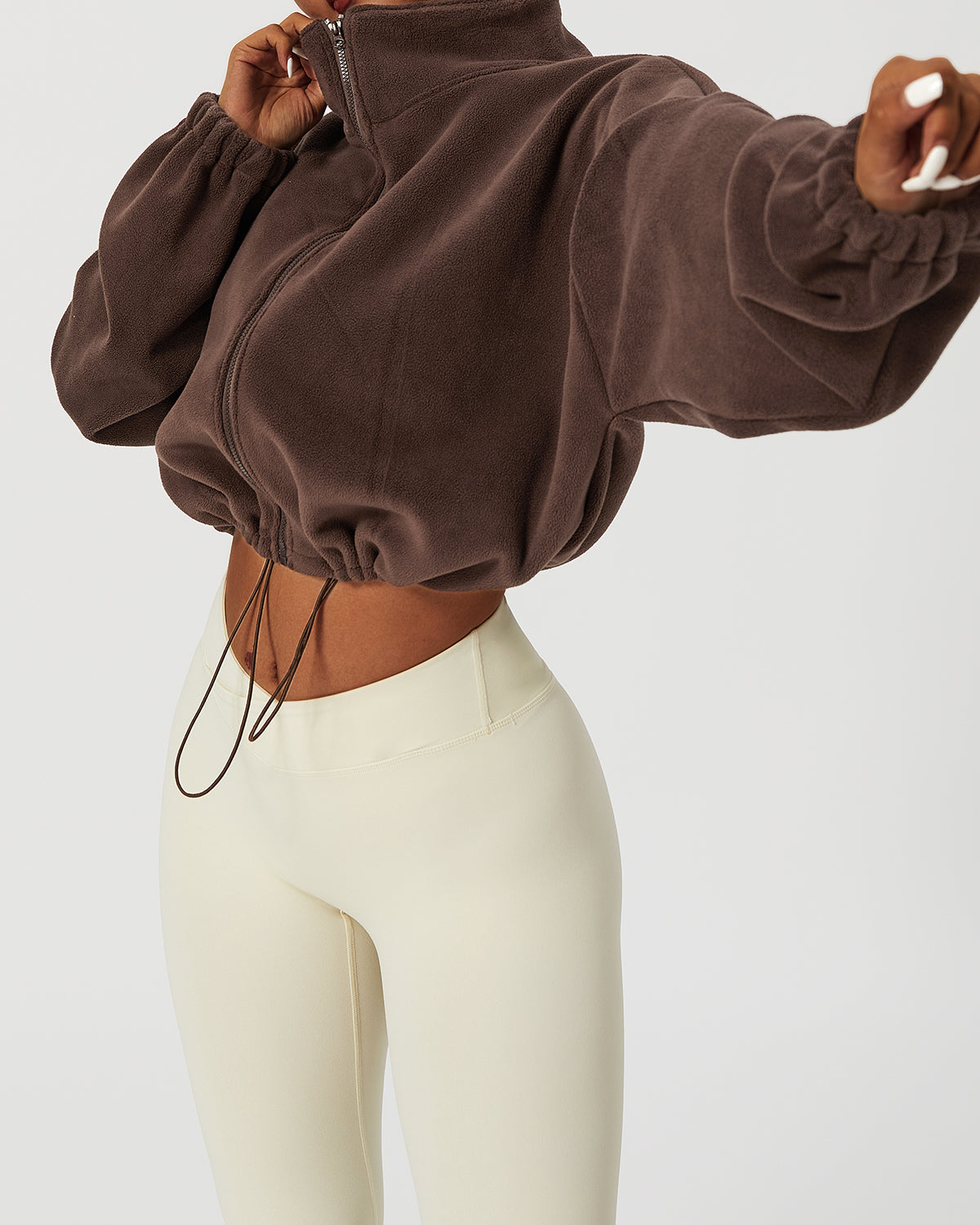 Ellie Crop Pullover - Brown