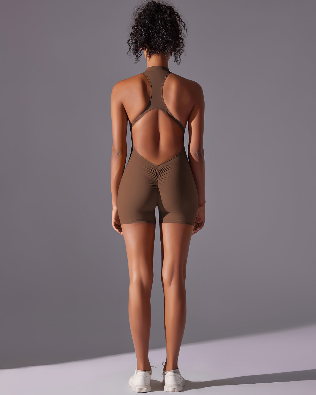 Elodie Seamless Scrunch Jumpsuit - Chocolate