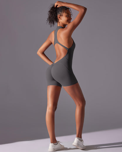 Elodie Seamless Scrunch Jumpsuit - Graphite