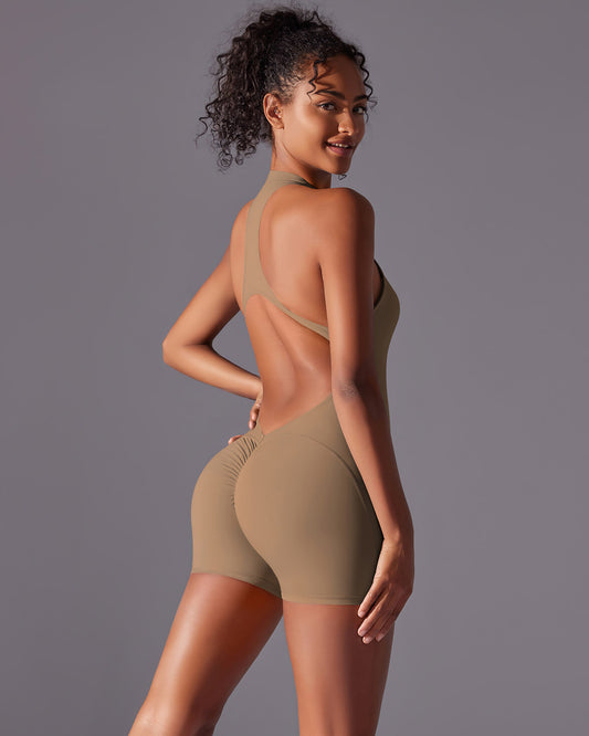 Elodie Seamless Scrunch Jumpsuit - Toffee