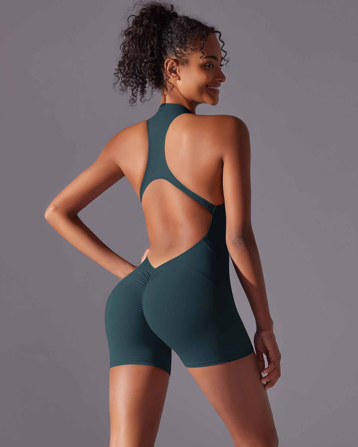 Elodie Seamless Scrunch Jumpsuit - Wood Green