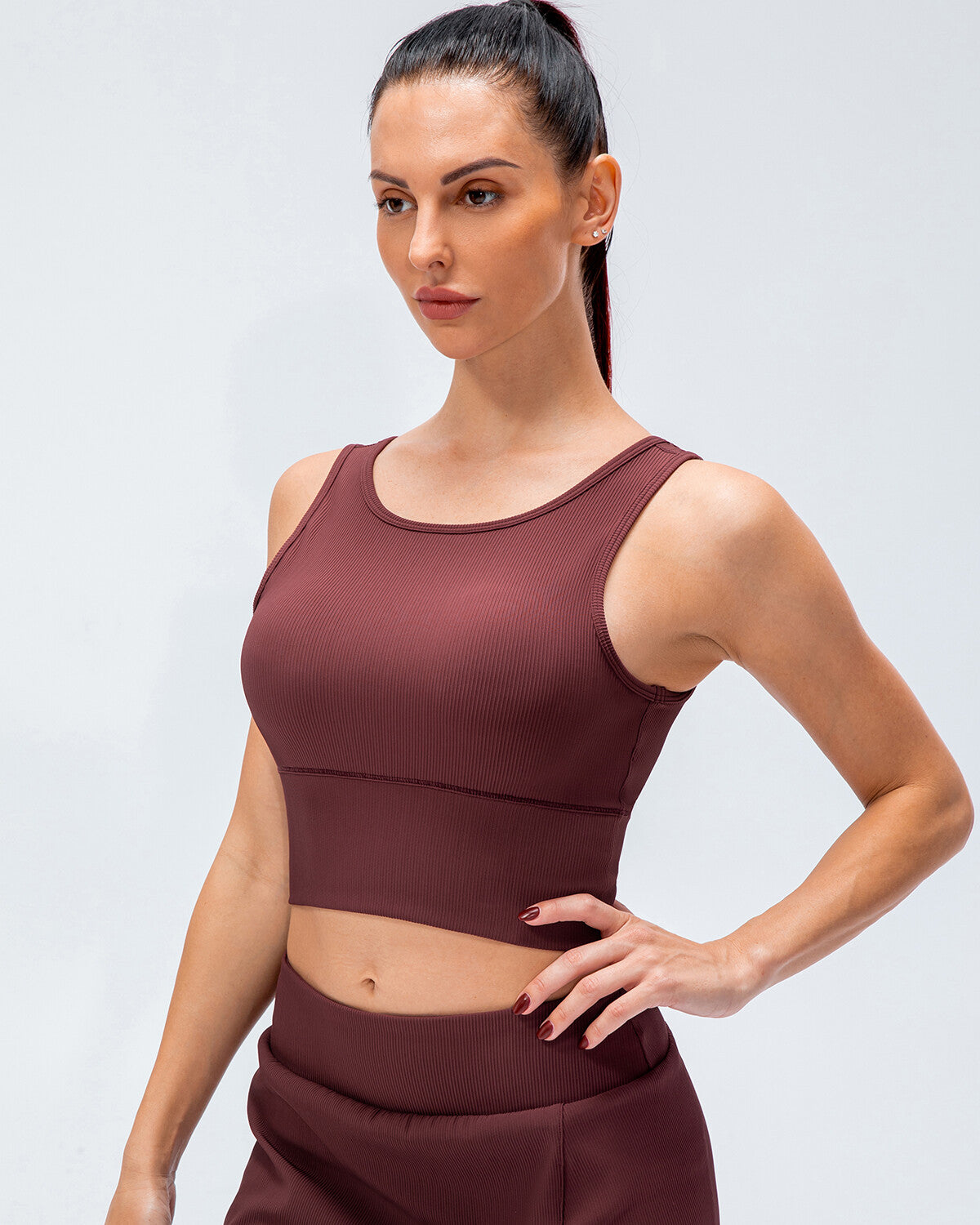 Eloise Sports Bra - Maroon