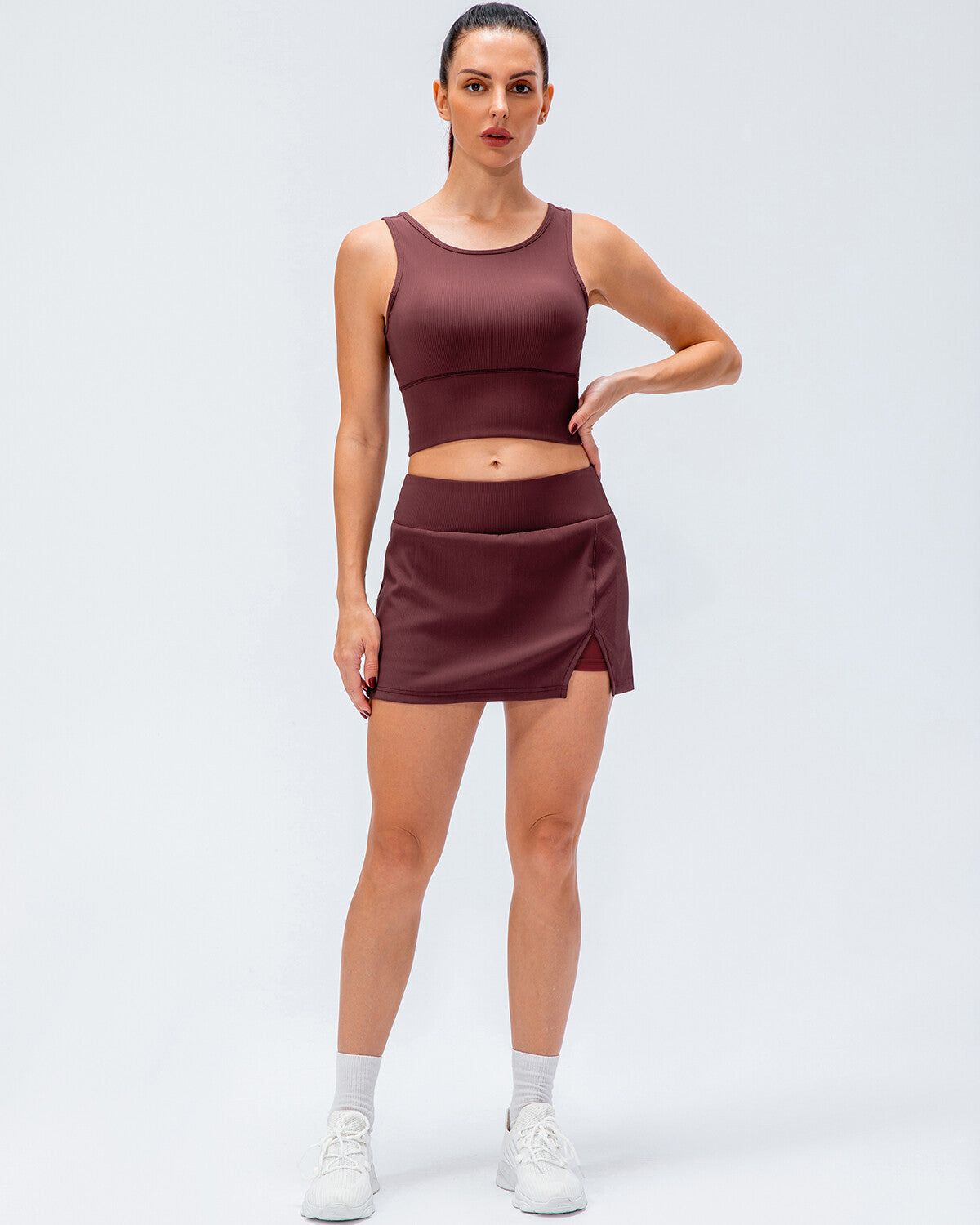 Eloise Sports Bra - Maroon