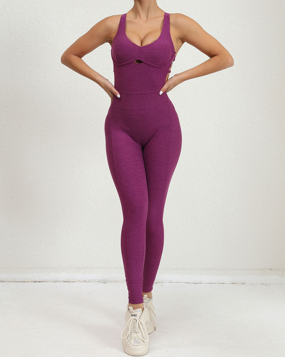 Estelle Seamless Scrunch Jumpsuit - Purple