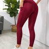 Evelyn Pocket Leggings - Red