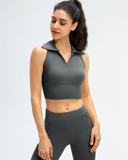 Athena Crop Top - Grey