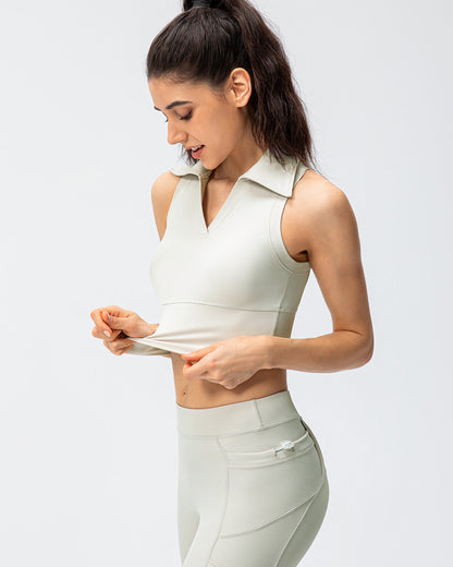 Athena Crop Top - Beige