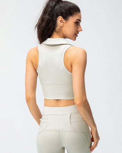 Athena Crop Top - Beige