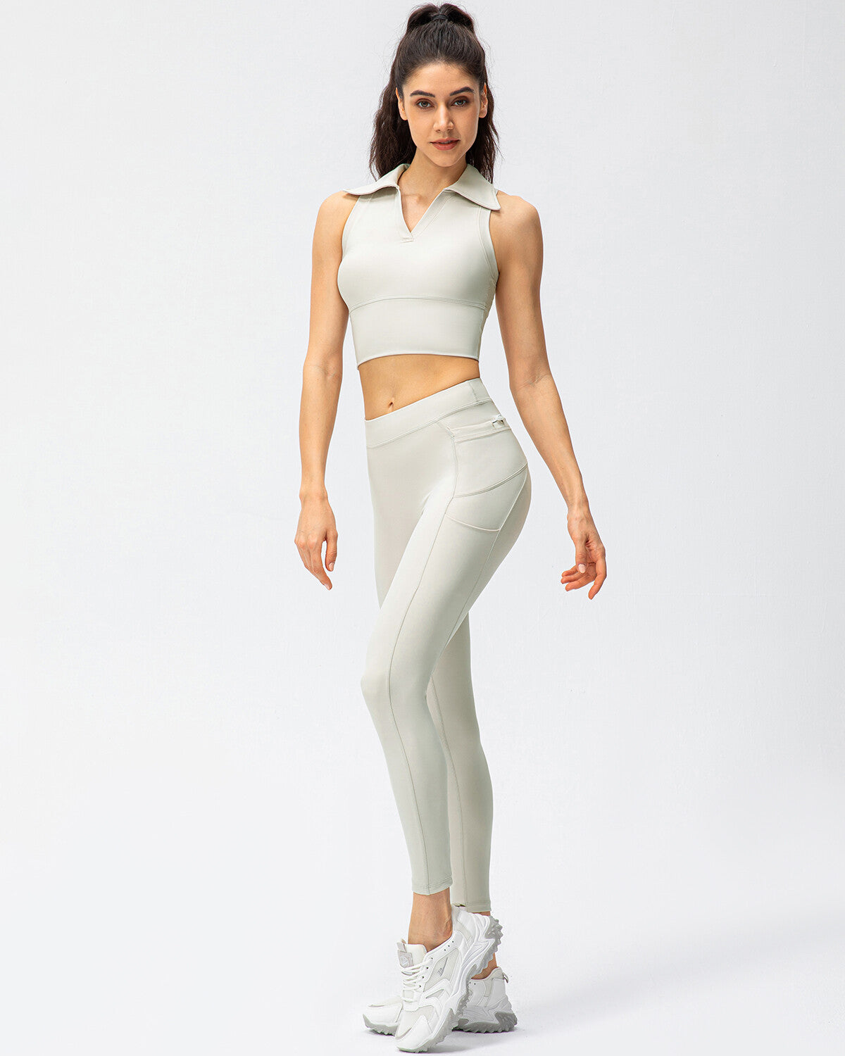 Athena Crop Top - Beige