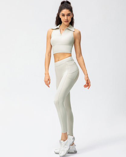 Athena Crop Top - Beige