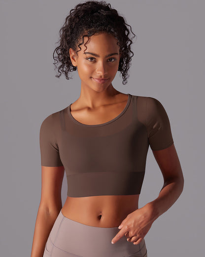 Faye Crop Top - Brown