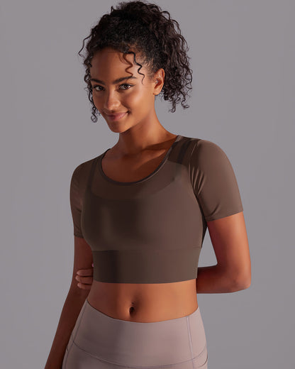 Faye Crop Top - Brown