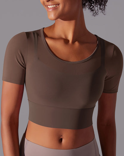 Faye Crop Top - Brown