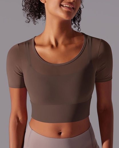 Faye Crop Top - Brown