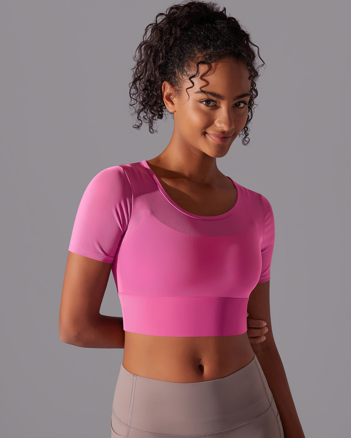 Faye Crop Top - Pink