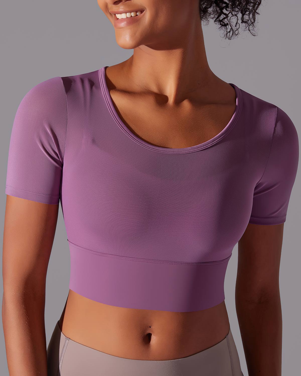 Faye Crop Top - Purple