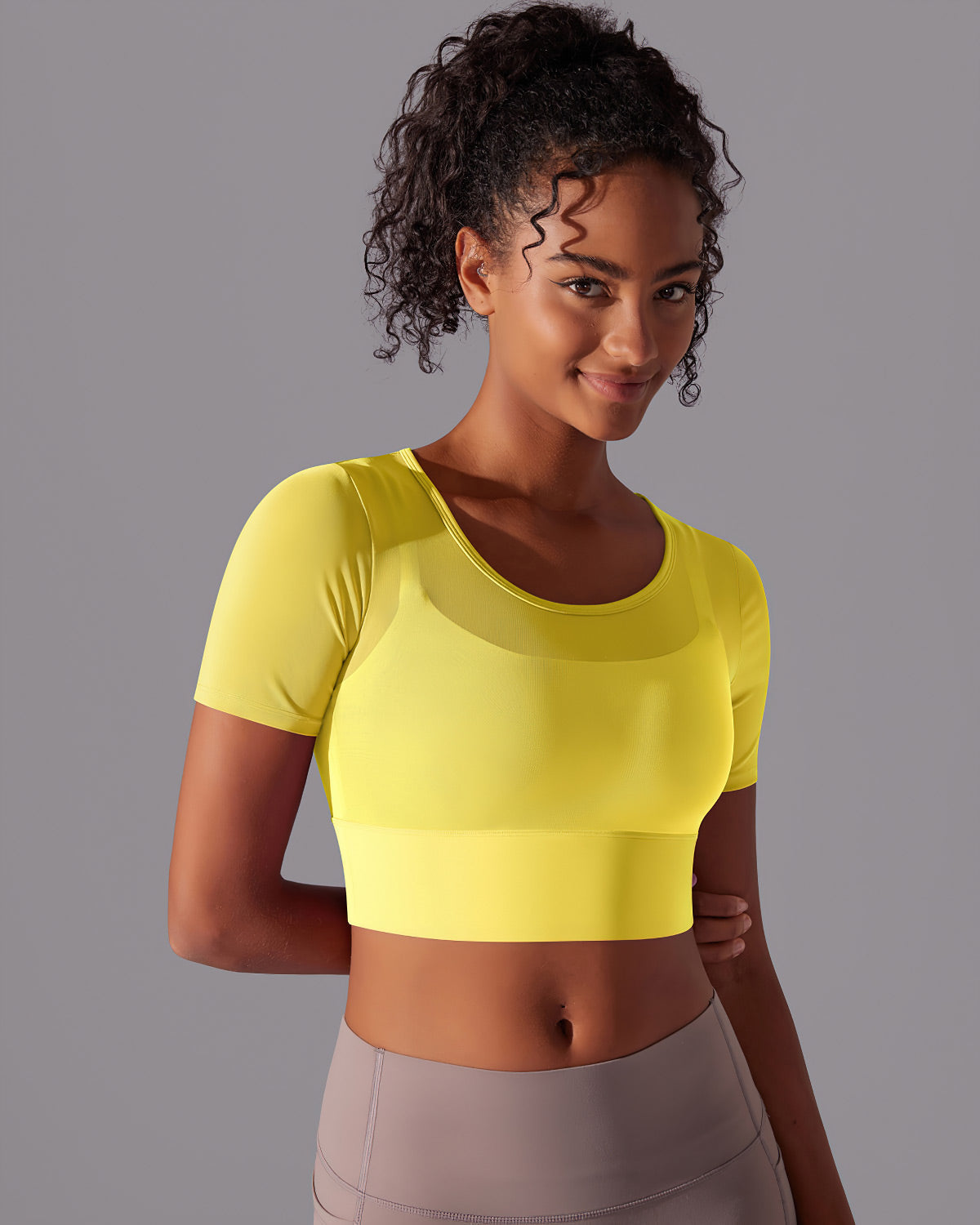 Faye Crop Top - Yellow