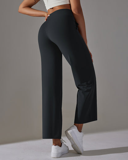 Fern Flare Pocket Leggings - Black