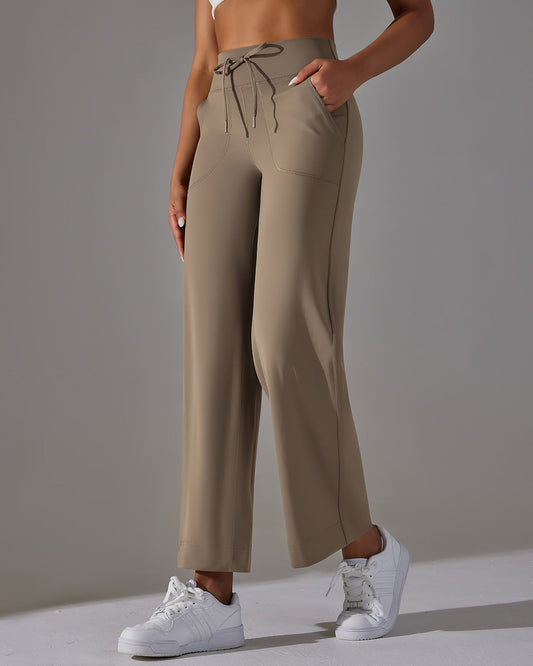 Fern Flare Pocket Leggings - Khaki