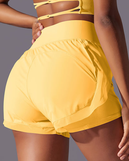 Gemma Active Shorts - Yellow