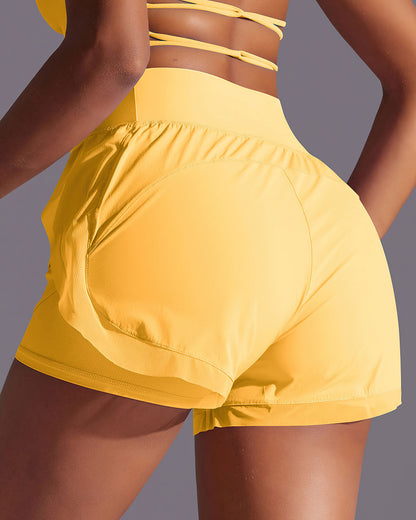 Gemma Active Shorts - Yellow