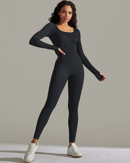 Gia Seamless Jumpsuit - Black