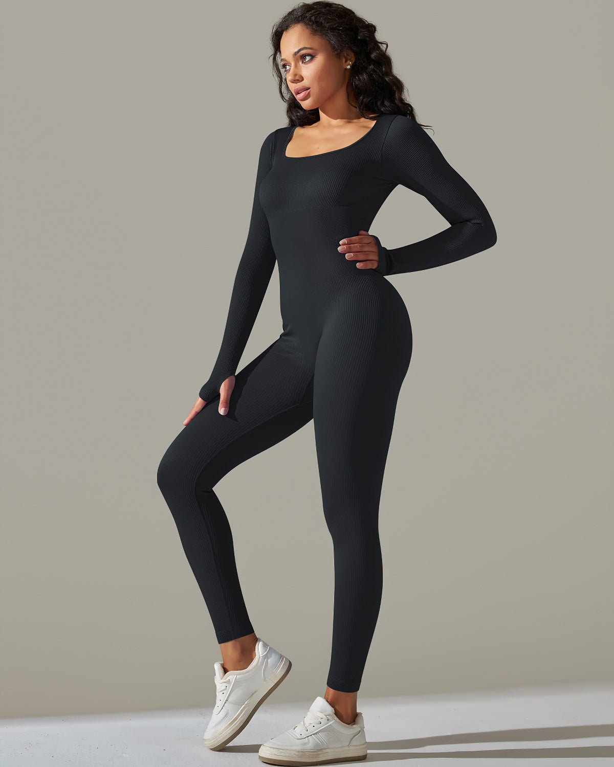 Gia Seamless Jumpsuit - Black