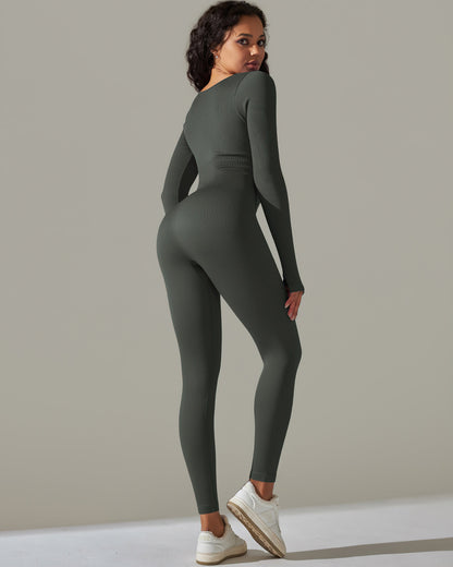 Gia Seamless Jumpsuit - Forest Gray