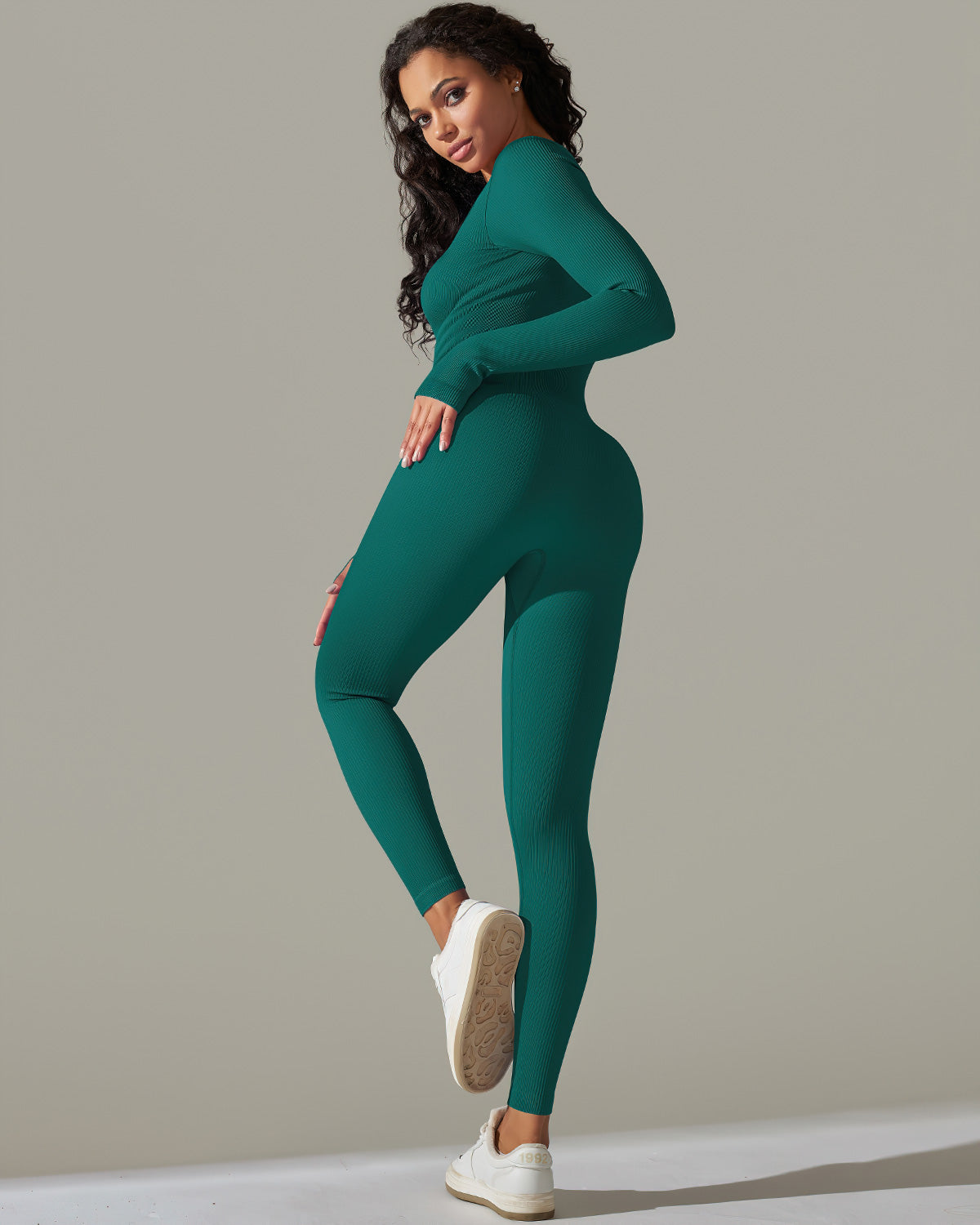 Gia Seamless Jumpsuit - Pine Green