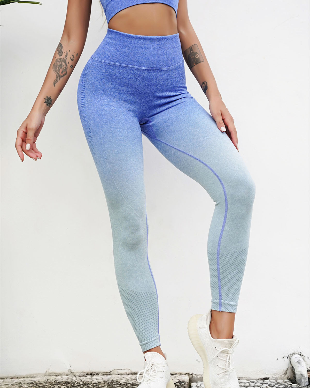 Gianna Seamless Leggings - Blue