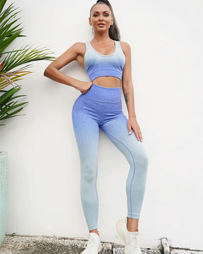 Gianna Seamless Leggings - Blue