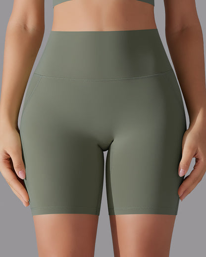 Giselle Seamless Shorts - Army Green