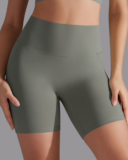 Giselle Seamless Shorts - Olive Gray