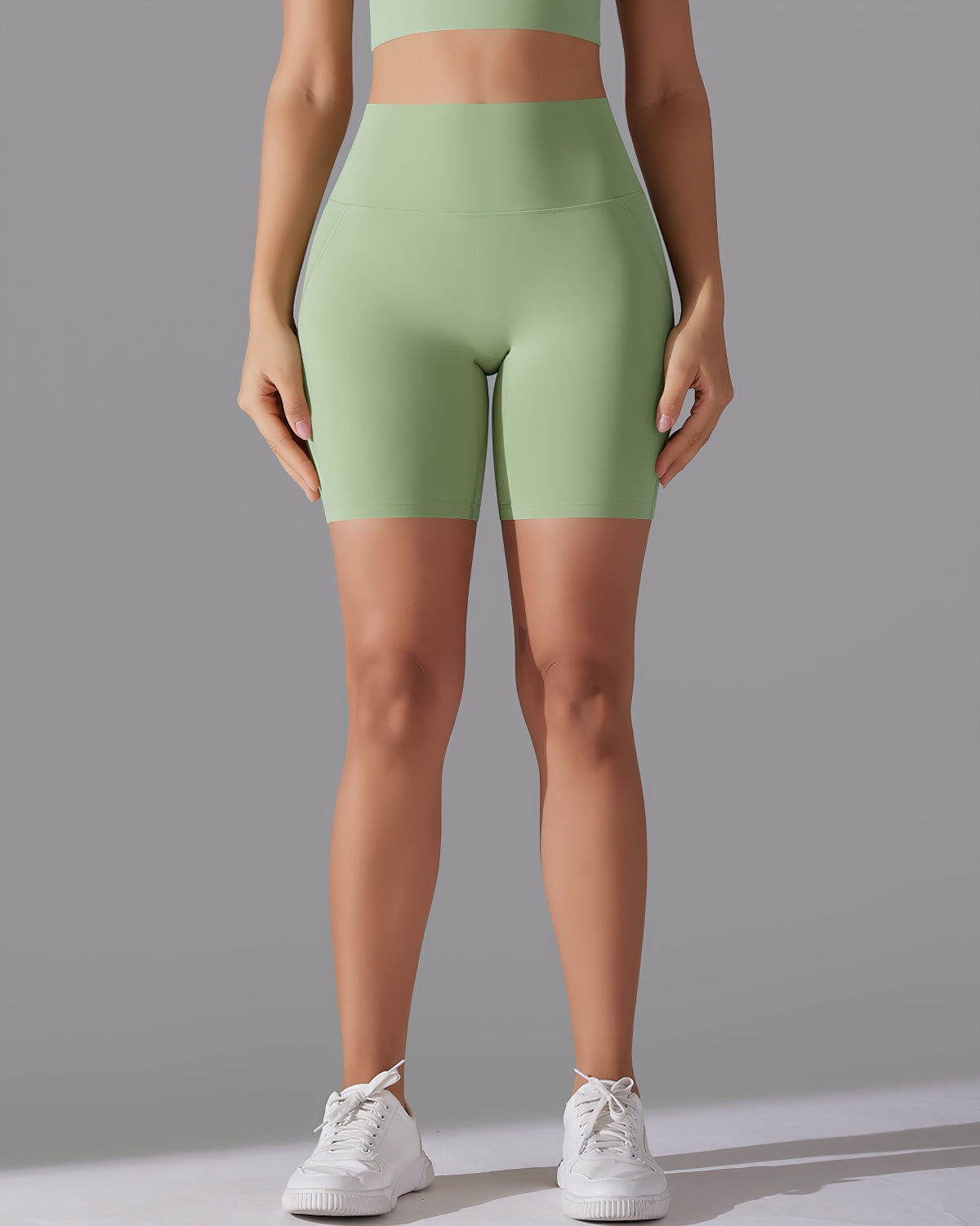 Giselle Seamless Shorts - Sage Green